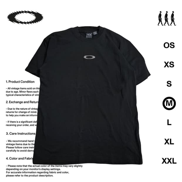 오클리 소프트웨어 00's  로고 코튼 반팔티셔츠 M사이즈