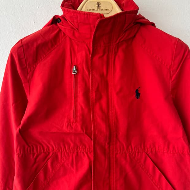 폴로랄프로렌 키즈 레드 후드집업점퍼 바람막이점퍼