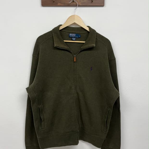 [L] 폴로 랄프로렌 카키 집업 져지 스웻 셔츠