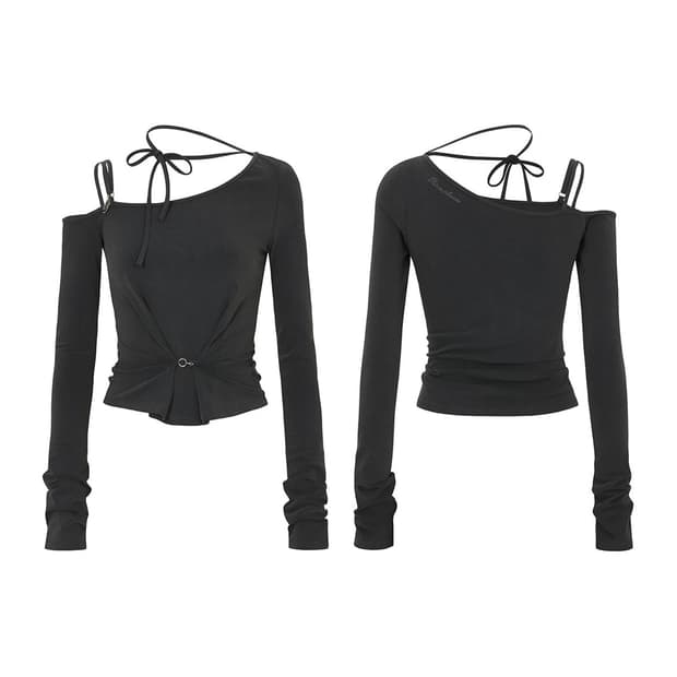 [이벤트 카드+스티커 포함]페인오어플레져 루비후크 롱 슬리브 차콜