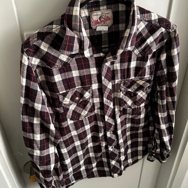 Wrangler 랭글러 웨스턴 체크 셔츠 브라운