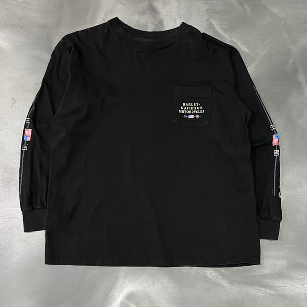  90s 할리데이비슨 포켓 롱슬리브 y15132