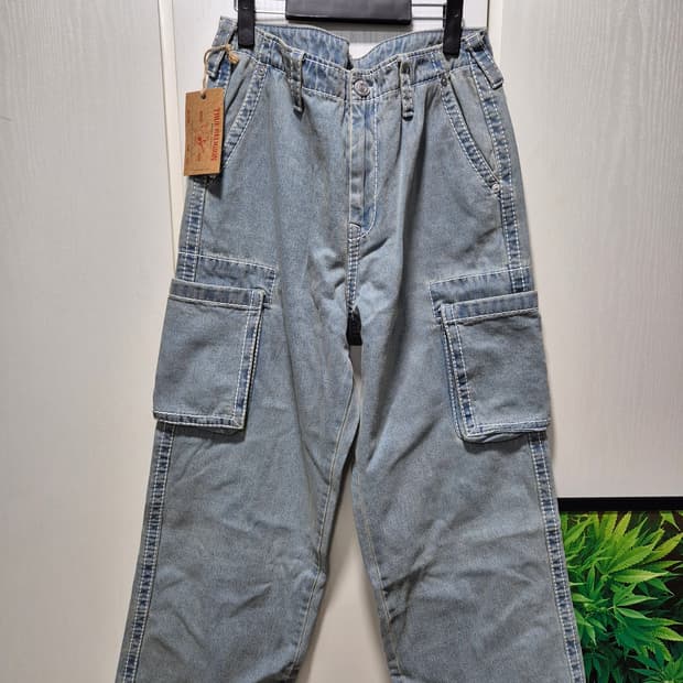 (타임세일)(새상품)트루릴리젼 카고 데님 팬츠L
