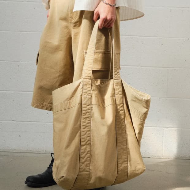 다이브인 점보 토트백 베이지