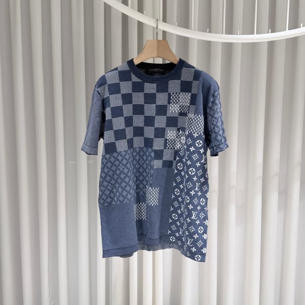 (A+/XL) / 루이비통 쇼트 슬리브드 니티드 크루넥 반팔 셔츠