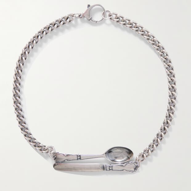 (ERD) Spoon and Knife Silver Necklace