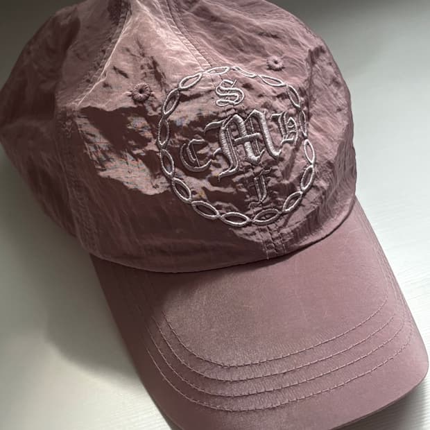 미스치프 워시드 나일론 볼캡 핑크