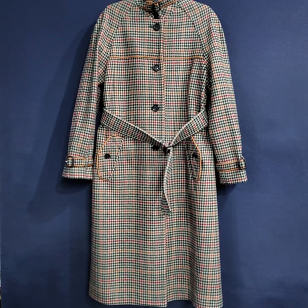 캐시미어 체크 코트