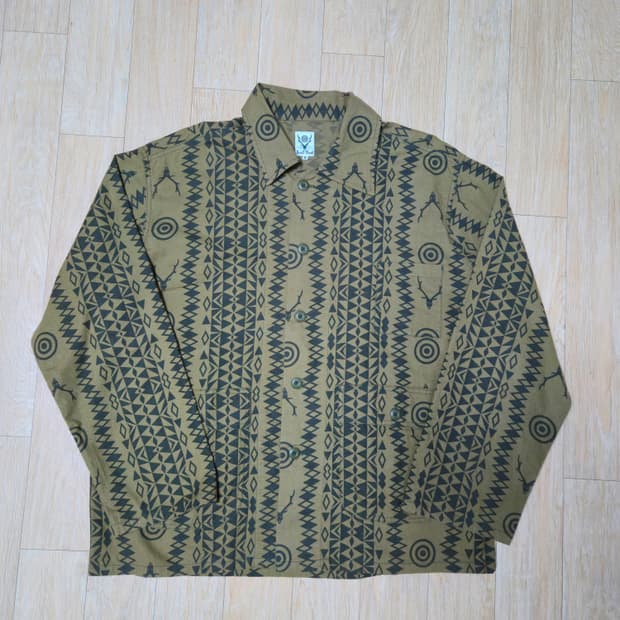 South2 West8 카키 헌팅 셔츠 자켓