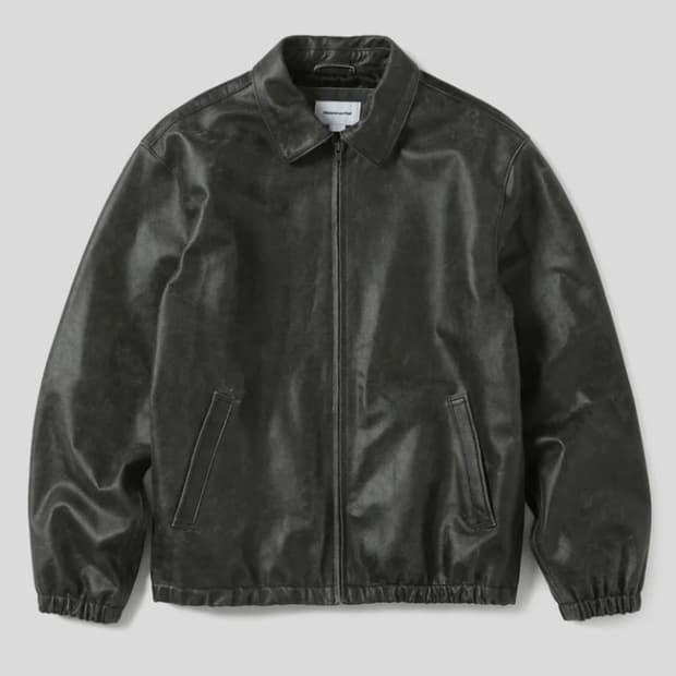 디스이즈네버댓 21fw 리얼 레더 해링턴 자켓