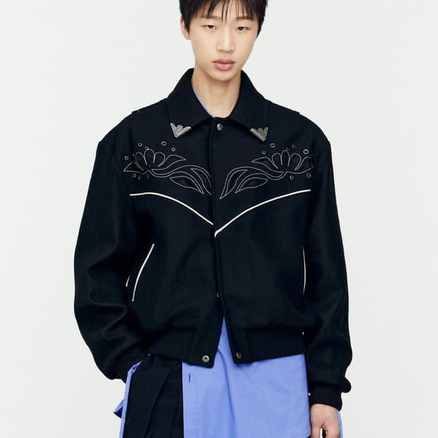 [L] 앤더슨벨 르망 울 블루종 블랙