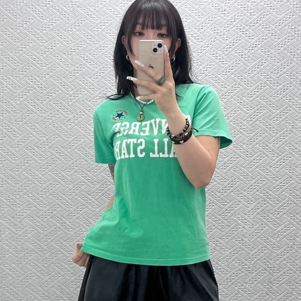 컨버스 레트로 Y2K 00's 대장급 민트그린 반팔티 85 C10982