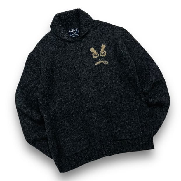 Bad boy 00s logo zip-up knitwear