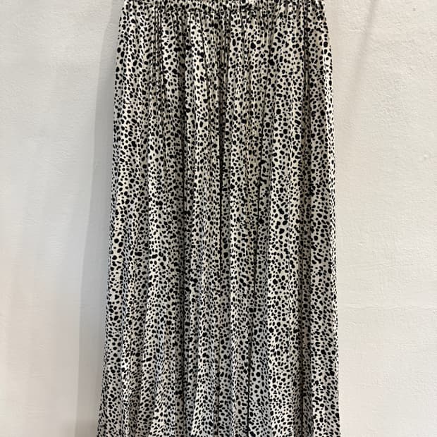 japan vintage 불규칙 도트 주름SK
