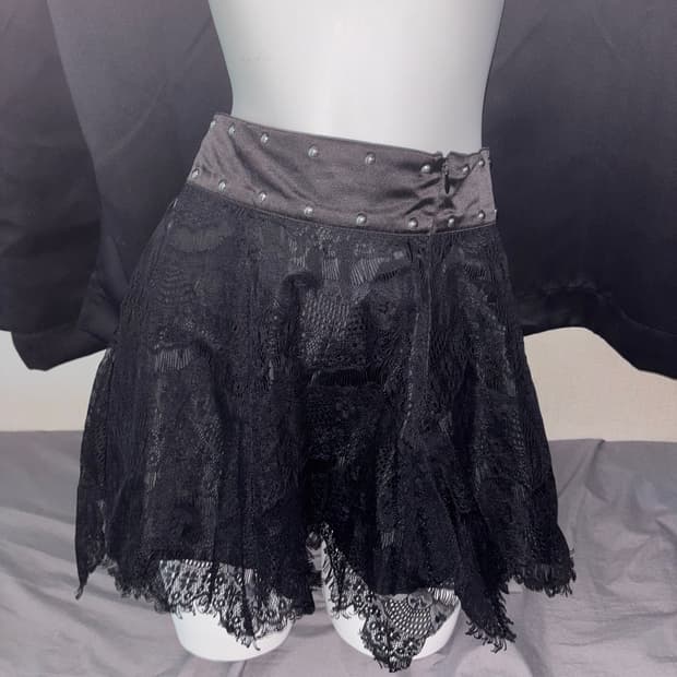 Black lace skirt