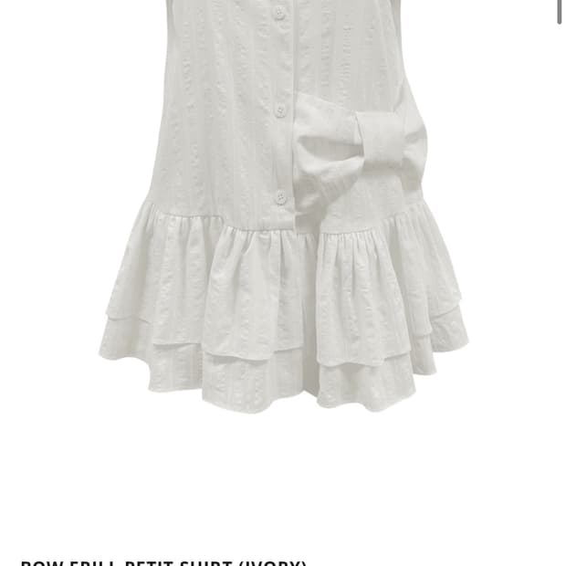 체메씨 BOW FRILL PETIT SHIRT (IVORY)