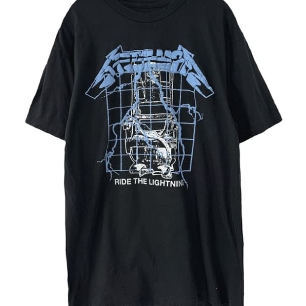 [L] METALLICA 엠보싱디테일 빈티지 밴드 반팔티