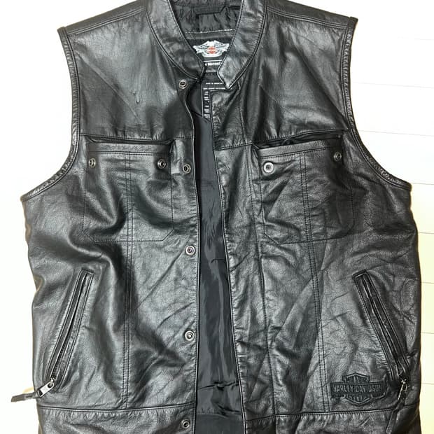 할리데이비슨 레더 베스트 가죽 베스트 leather vest