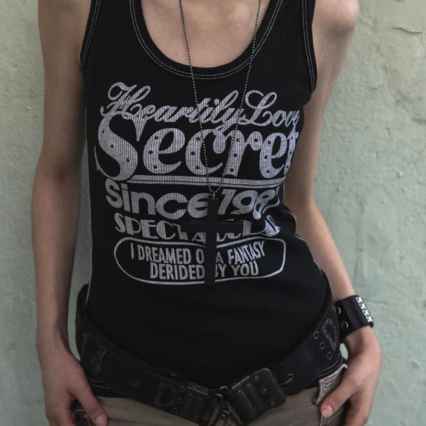 Black Lettering Sleeveless