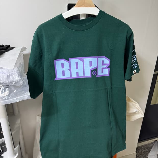 Bape 베이프 풋볼 반팔 티셔츠 그린XL