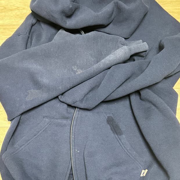 90s 러셀 후드집업 네이비 