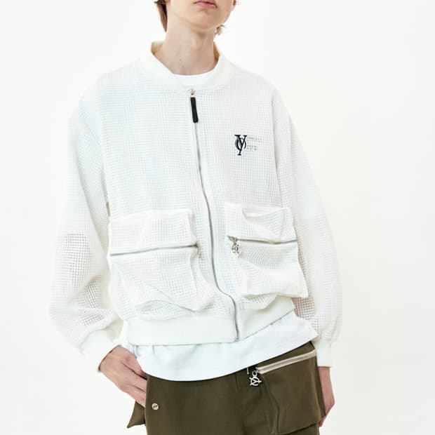 OY(오와이) MESH POCKET MA-1 JACKET-WHITE