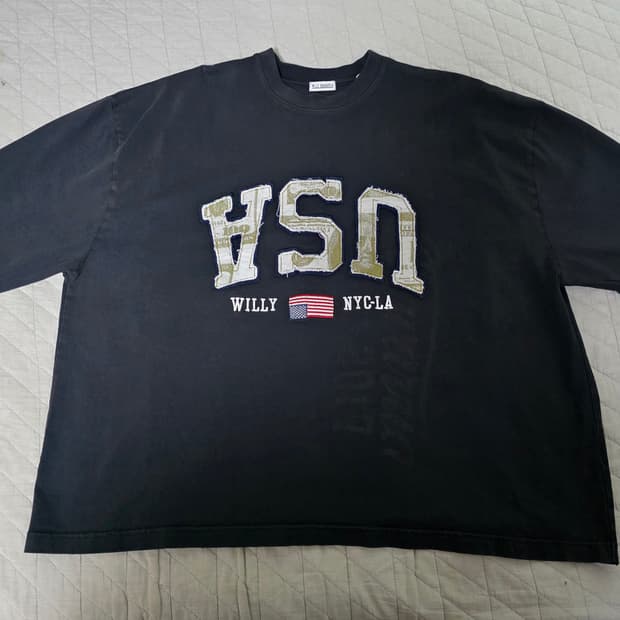 [M]윌리차바리아 Willy Chavarria USA 버팔로 티셔츠 블랙