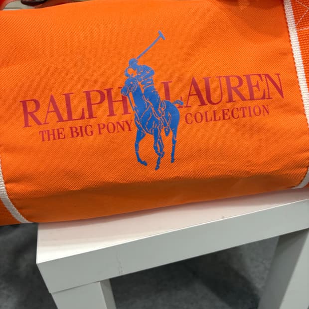 폴로 랄프로렌 빅포니 오렌지 컬러 더플백 가방