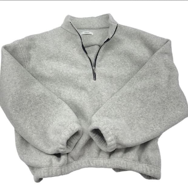 [1]논노드 하프 집 플리스 클라우드 화이트