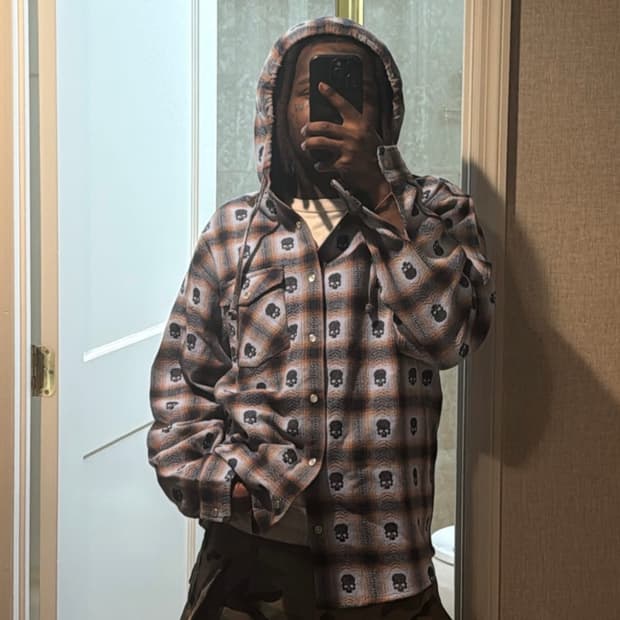 슈프림 x 넘버 나인 후드 플란넬 셔츠 (새상품)