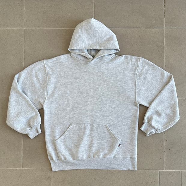 90s 빈티지 러셀 후드 밝은그레이 L USA