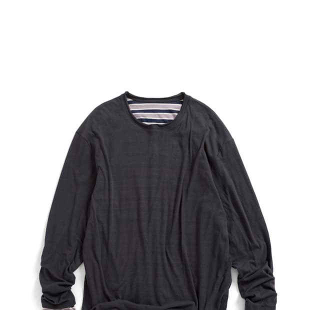 해칭룸 투페이스 스트라이프 티 차콜