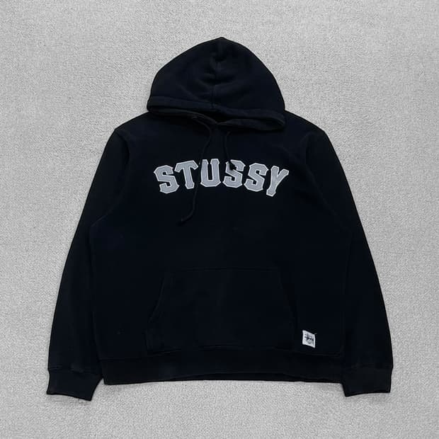 스투시 Stussy 아치 로고 후드티 블랙
