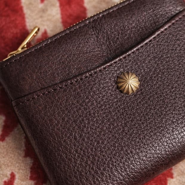 리벳 카드지갑 미니파우치 가죽지갑