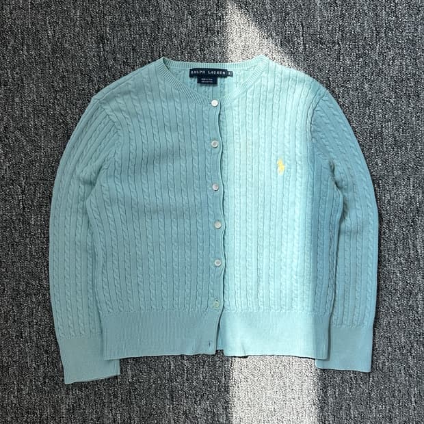 랄프로렌 케이블 니트 가디건 