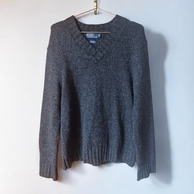 폴로 랄프로렌 V넥 알파카/아크릴 니트 XL (실측100~105)