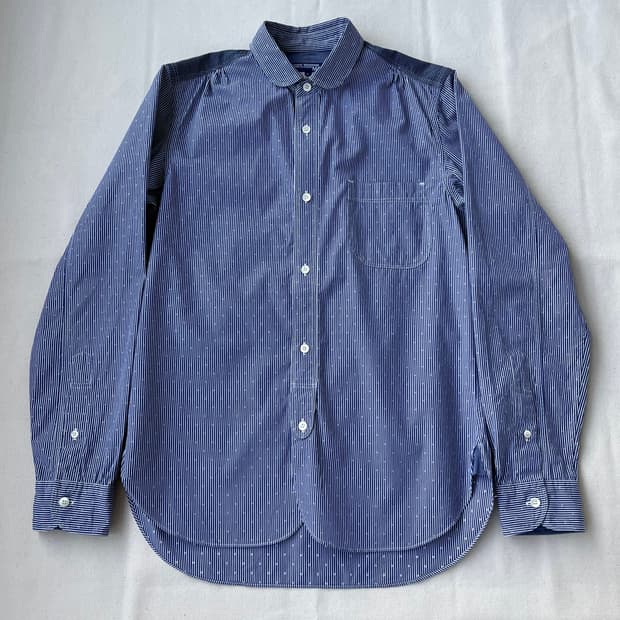 준야 와타나베 맨 자카드 스트라이프 셔츠