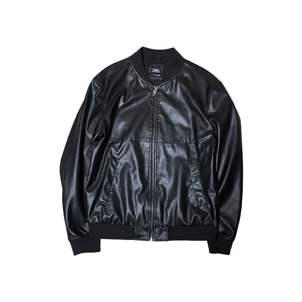 ZARA 자라 비건레더 블루종 점퍼