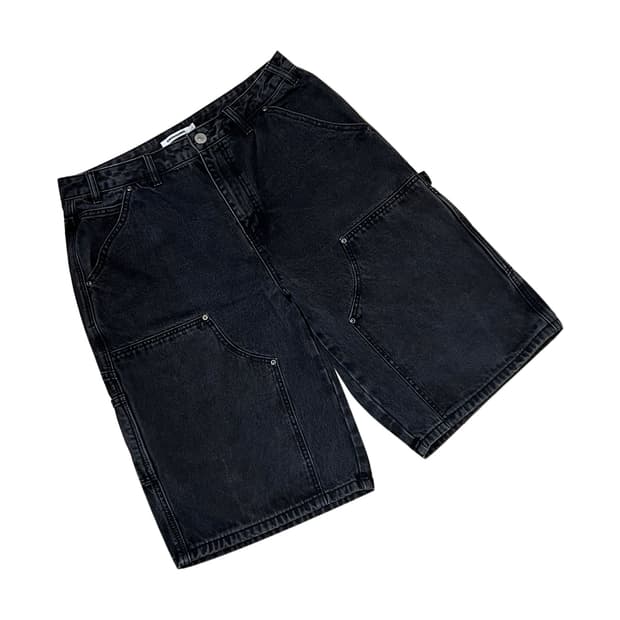 엑스컨테이너 더블니 카펜터 버뮤다 데님 팬츠 반바지 L
