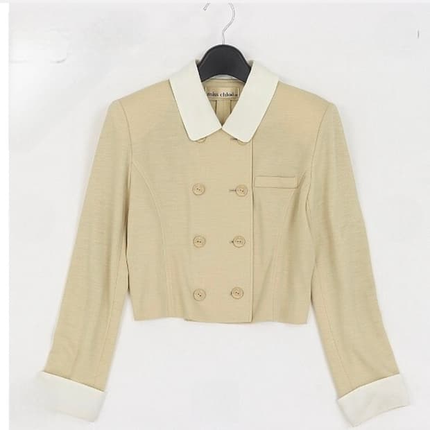 [MISS CHOLE]정품 아이보리 크롭 셔츠(미착용)