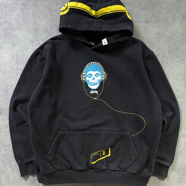 Stussy 스투시 x 미스핏츠 스컬 헤드폰 후드티