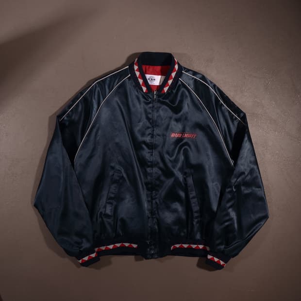 빈티지 USA 프린팅 베이스볼 자켓