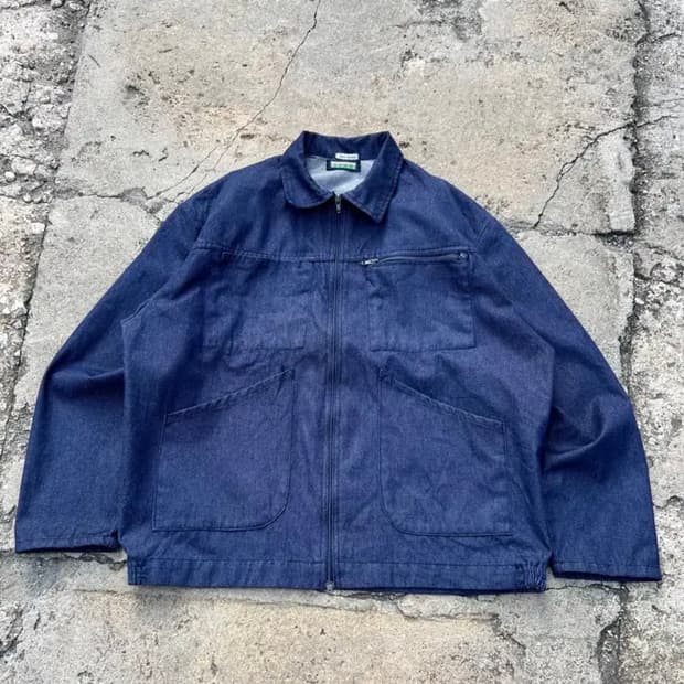 OLD VINTAGE BARBE BLEUE 데님프 렌치워크자켓