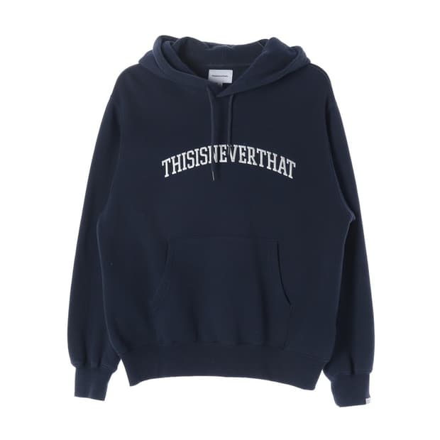 디스이즈네버댓 아치 로고 후드 네이비 S