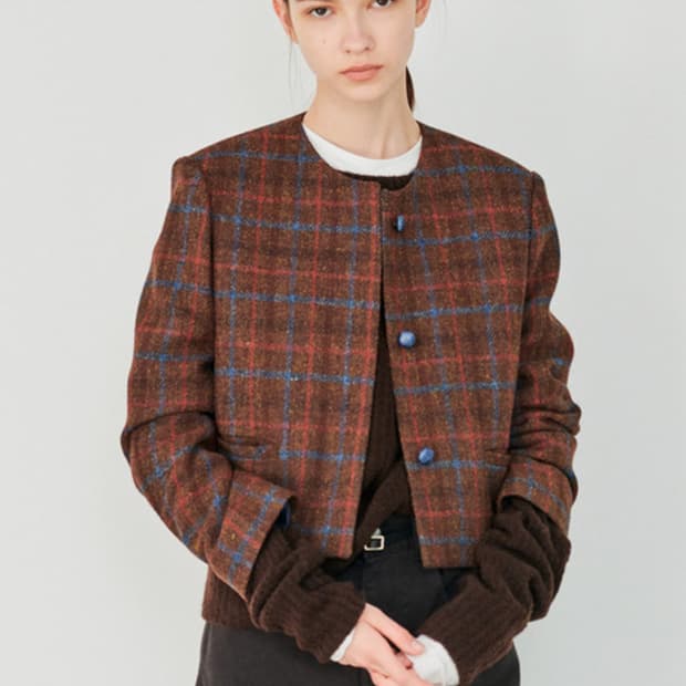 GBH 해리스 트위드 숏자켓