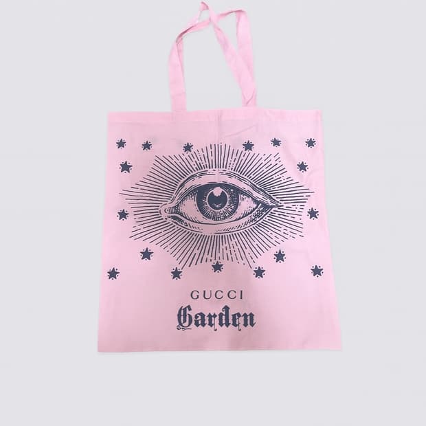 구찌 가든 아키타이프 에코백 핑크