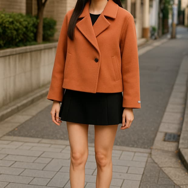 더아이잗(TheIzzat) 코랄 오버핏 캐시미어 숏코트_55