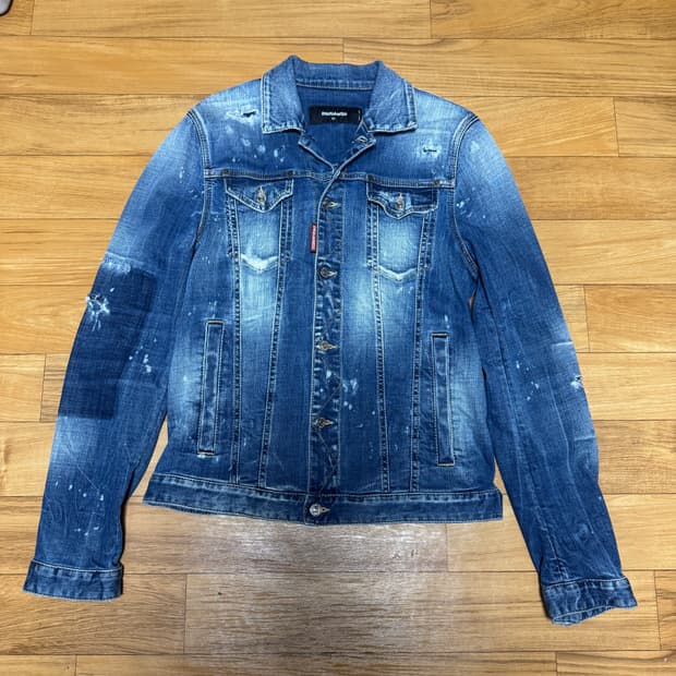 디스퀘어드 데미지 데님 자켓 50