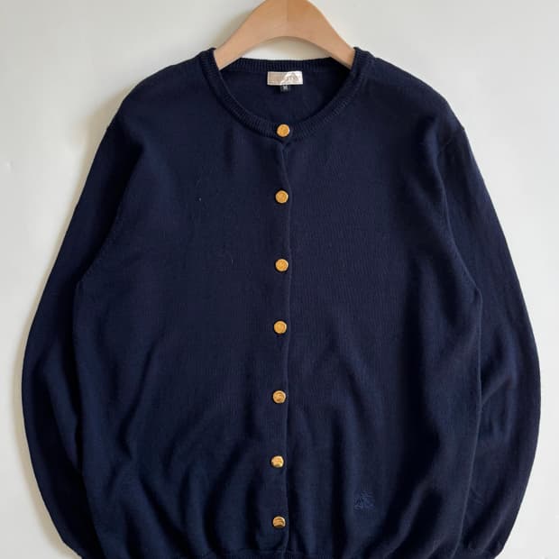 Burberry 버버리 네이비 금장 버튼 가디건 