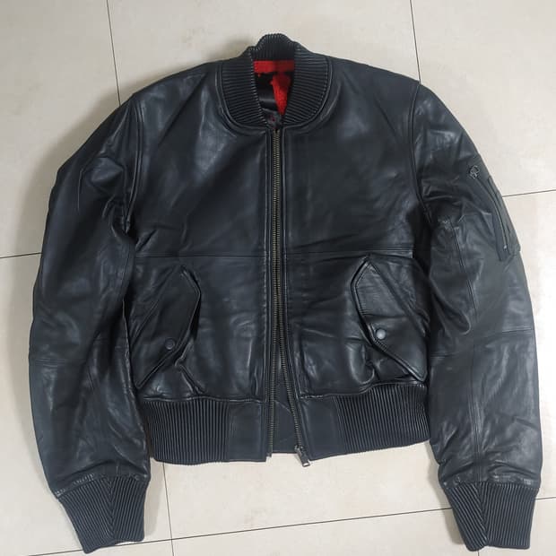 브이론 17aw 레더봄버자켓